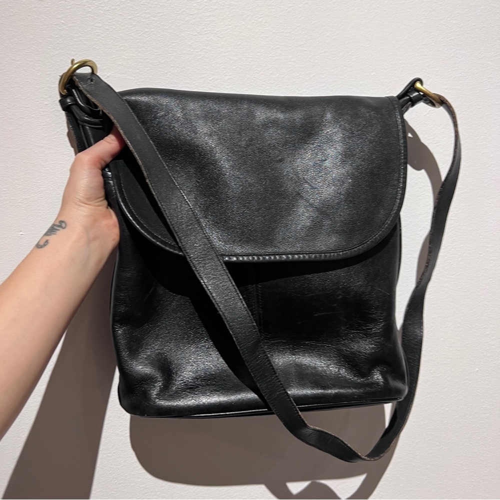 Vintage Coach Black Leather Purse